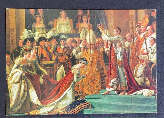 Vintage Art postcard - NAPOLEON WITH POPE PIE VII 1804 NOTRE DAME - FRANCE