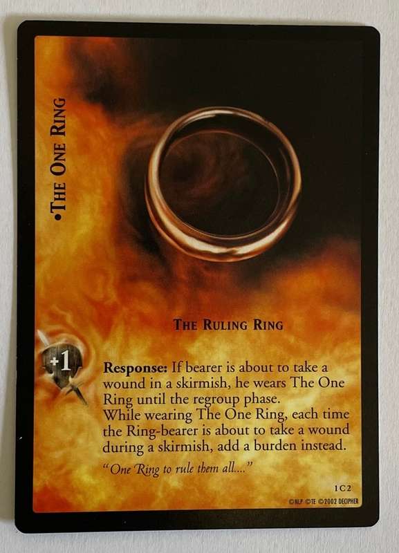 LOTR Trading Card - THE ONE RING - 2002 - #1C2 NM
