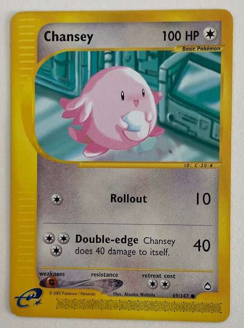 Pokémon Trading Card -  CHANSEY 2002 - 69/147 LP