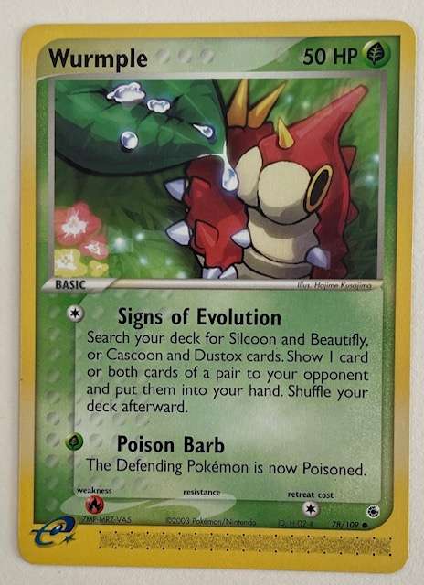 Pokémon Trading Card - WURMPLE 2003 78/109 - LP
