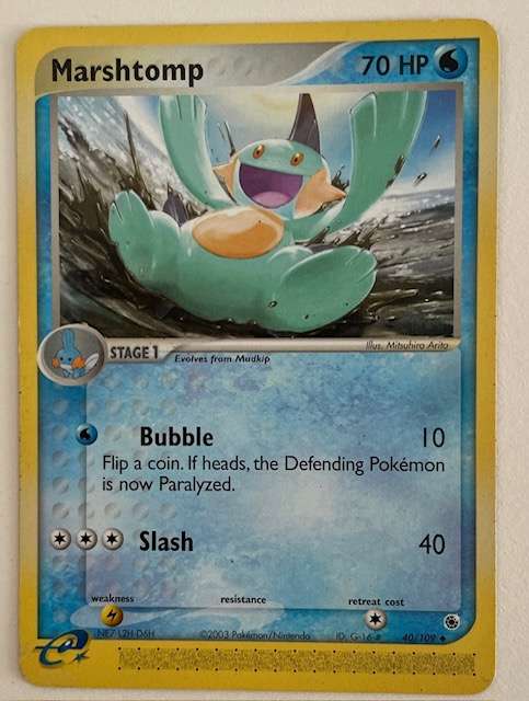 Pokémon Trading Card - MARSHSTOMP 2003 -  40/109 - UNCOMMON - LP