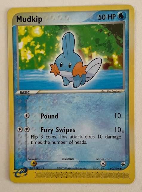 Pokémon Trading Card - MUDKIP 2003 60/109  - LP