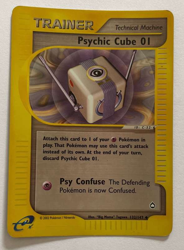 Pokémon Trading Card - 2002 - PSYCHIC CUBE 01 - REV HOLO - 132/147 Uncommon. LP