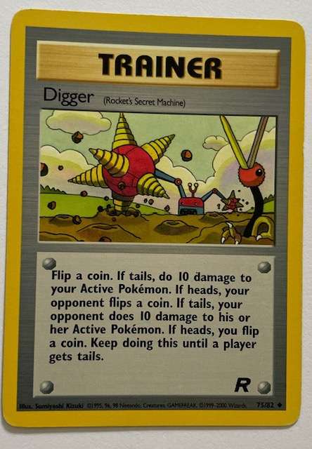 Pokémon Trading Card - 1999-2000 - DIGGER  (R) 75/82  UNCOMMON. LP
