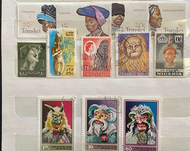 Thematic stamps - Masks and traditional markings. 2. Mixed world