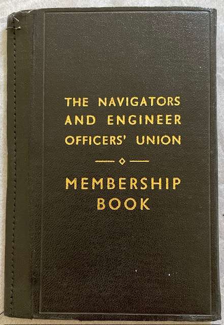 Vintage -The Navigators & Engineers Officers Union - MEMBER BOOKLET - 1936- F.C. BOWEN #Maritime