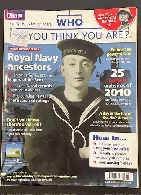 BBC FAMILY HISTORY MAG - ROYAL NAVY ANCESTORS - NAVY RECORDS - #30, 2010 * MARITIME HISTORY