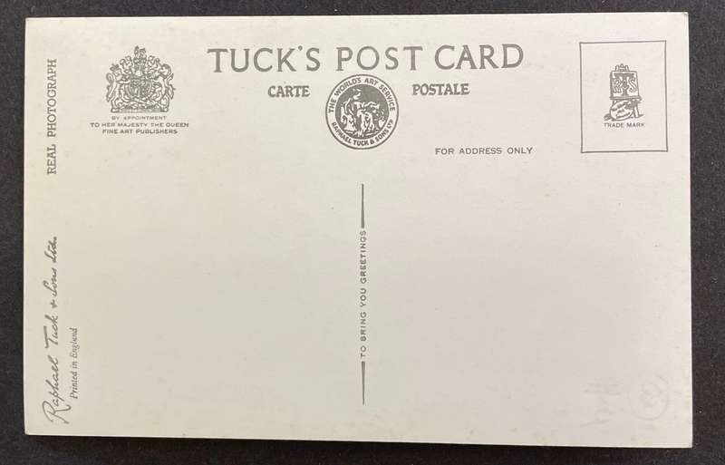 Vintage postcard - TUCK'S - U.S.S. NEW JERSEY PASSING VICTORY'S ANCHOR, SOUTHSEA # SS5