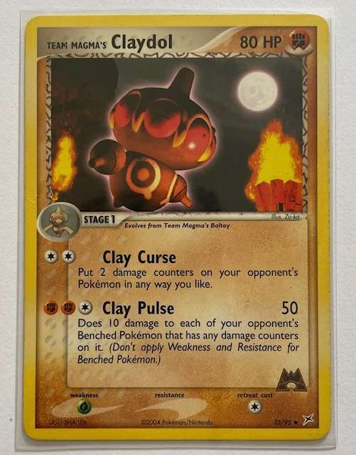 Pokémon Trading Card - TEAM MAGMA'S BALTOY AND CLAYDOL- 2004- LP