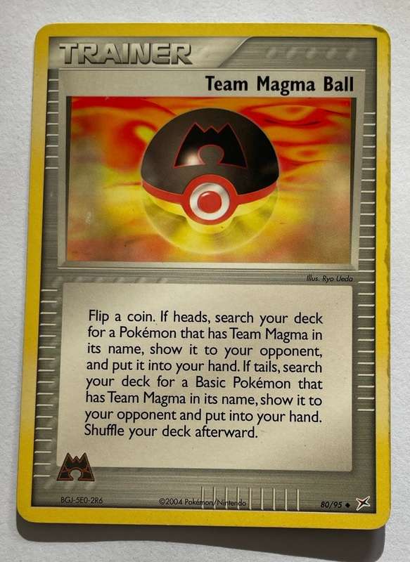 Pokémon Trading Card - Trainer - 2004 - TEAM MAGMA BALL - 80/95 - LP