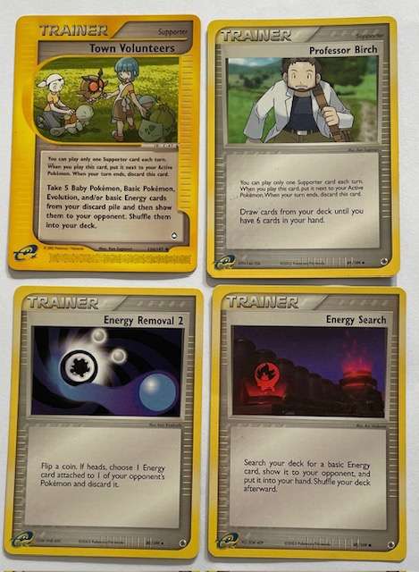 Pokémon Trading Card - Four Trainer Cards - all LP