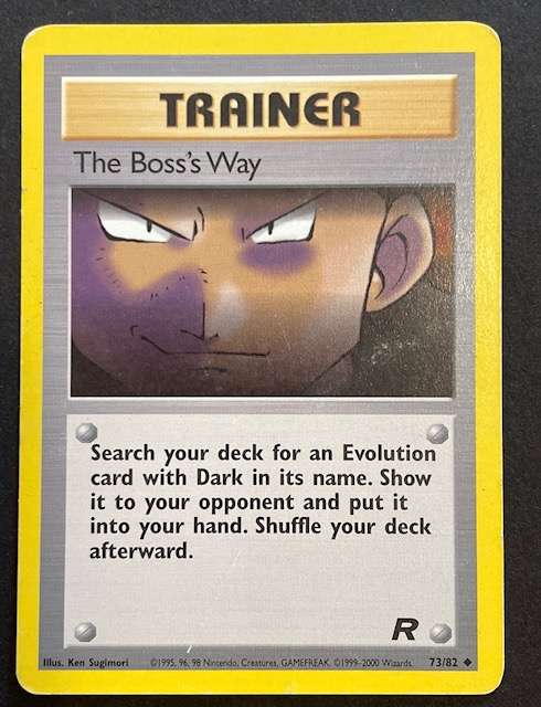 Pokémon Trading Card - Four Trainer Cards Mr. Fuji, The Boss's Way, Moo-Moo Milk and Gust of Wind