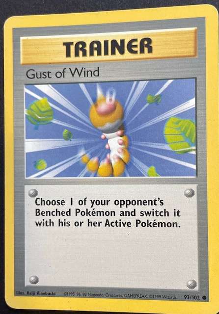 Pokémon Trading Card - Four Trainer Cards Mr. Fuji, The Boss's Way, Moo-Moo Milk and Gust of Wind