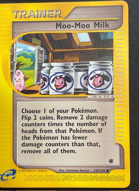 Pokémon Trading Card - Four Trainer Cards Mr. Fuji, The Boss's Way, Moo-Moo Milk and Gust of Wind