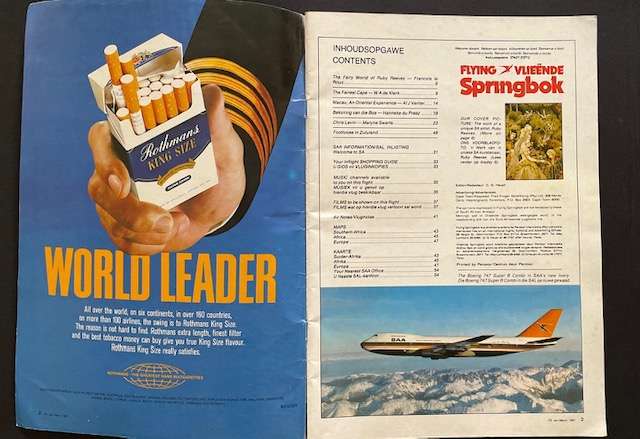 FLYING SPRINGBOK - SAA INFLIGHT MAGAZINE- JAN- MARCH 1981.  AFRICANA