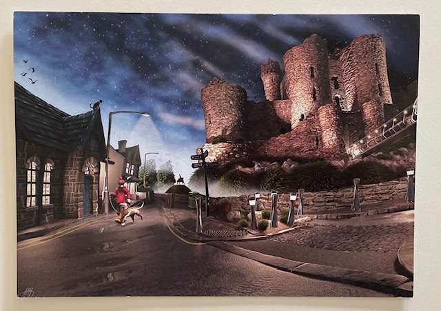 Card - Large - "Harlech Nights" an image by Alex McArdell - Oriel Gallery