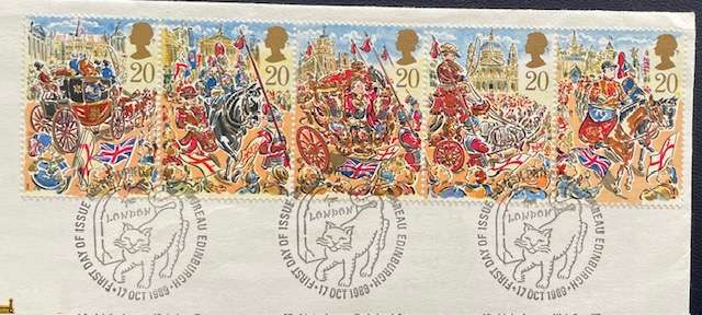 Stamps - UK - The Lord Mayors full set - 1989 - first day cover set - on paper