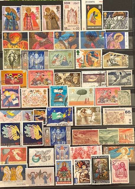Thematic stamps - Angels abound! Used, mixed world stamps