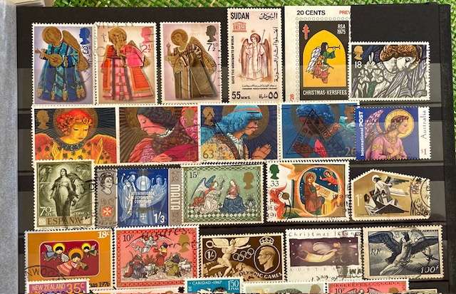 Thematic stamps - Angels abound! Used, mixed world stamps