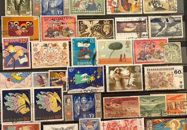 Thematic stamps - Angels abound! Used, mixed world stamps