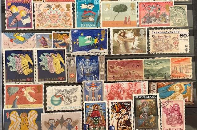 Thematic stamps - Angels abound! Used, mixed world stamps