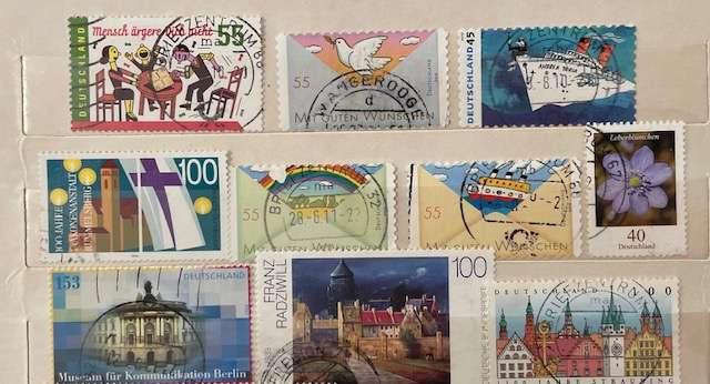 Mixed lot of modern German stamps - used.