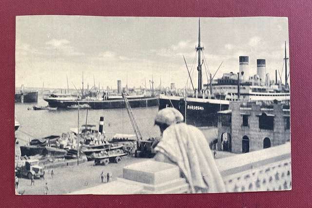 Vintage postcard -- Port at Massana, Ethiopia, under Italian occupation. Maritime history