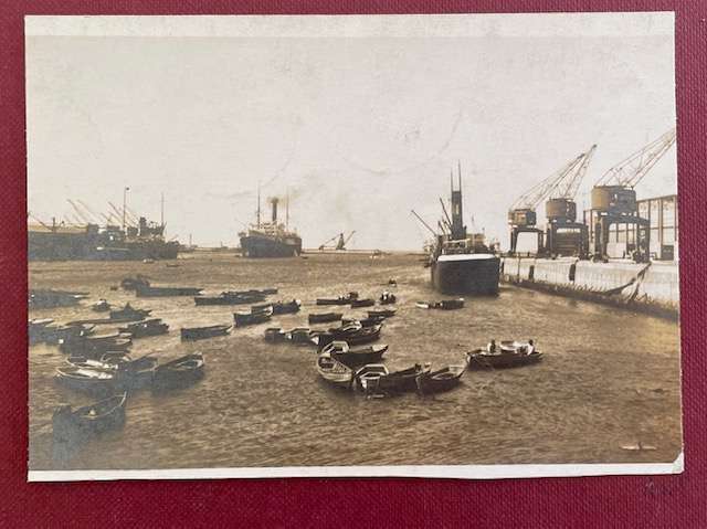 Vintage postcard - Puerto Valpso - Maritime history . Notation : RMS 'ORCANA'