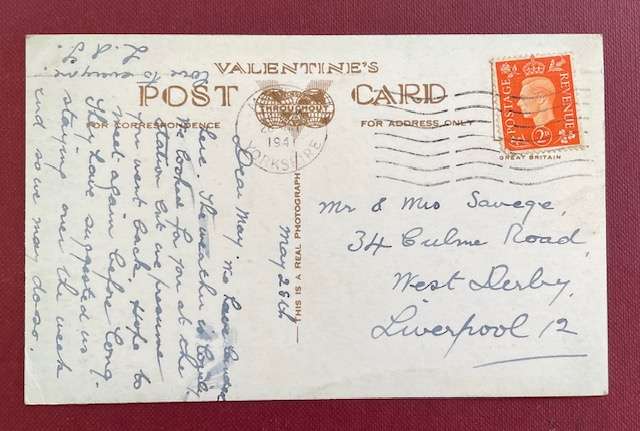 Vintage Postcard - 1941 - MALTON - VALENTINES CARD - #H1937