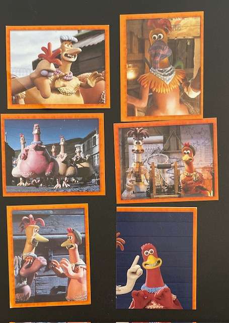 Chicken Run Stickers x 6 Aardman 2000