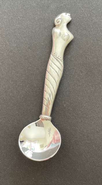Carrol Boyes - pewter sugar spoon. "Woman design"