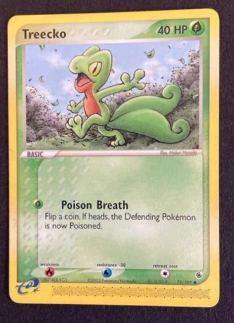 Pokémon Trading Card - 2003 - TREECKO - 75/109 LP
