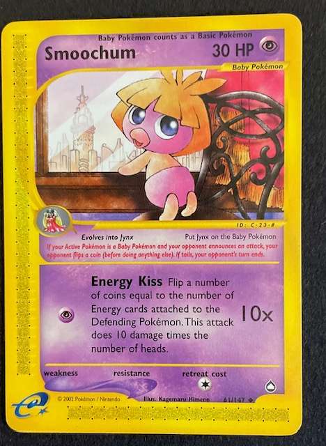Pokémon Trading Card - 2002 - SMOOCHUM - 61/147 - UC -  LP