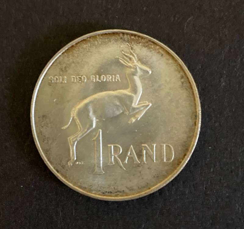 Large R1 coin - South Africa 1966