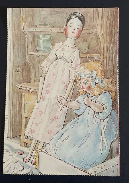 Art postcard - Beatrix Potter - Original illustration for The Tale of Two Bad Mice 1987