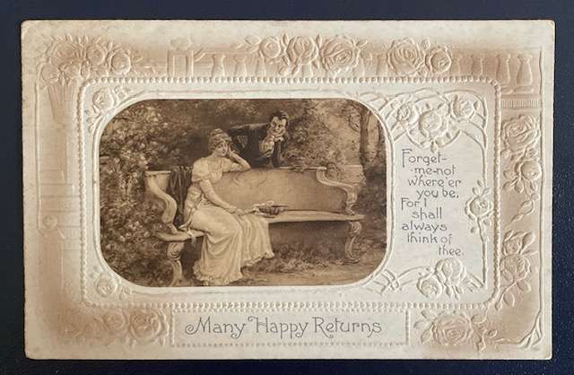 Antique B.B. POSTCARD - P0STED IN 1919 - HAS STAMP