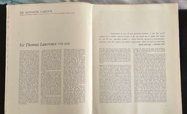 The Masters - Sir Thomas Lawrence - Knowledge Publications 1965 - with 16 beautiful reprints.