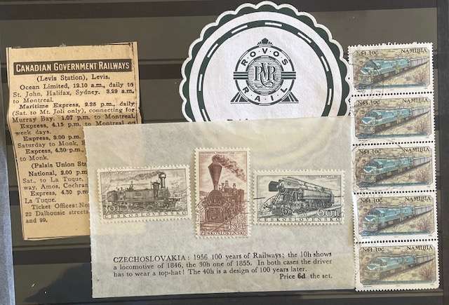 Thematic - Trains - stamps and historical items