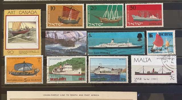 Thematic - SHIPS - stamps and historical items