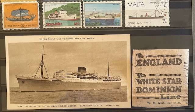 Thematic - SHIPS - stamps and historical items