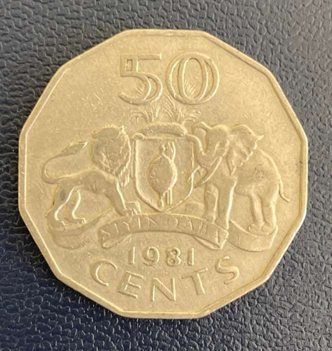Swaziland 50c coin  - KM 12 - 1981