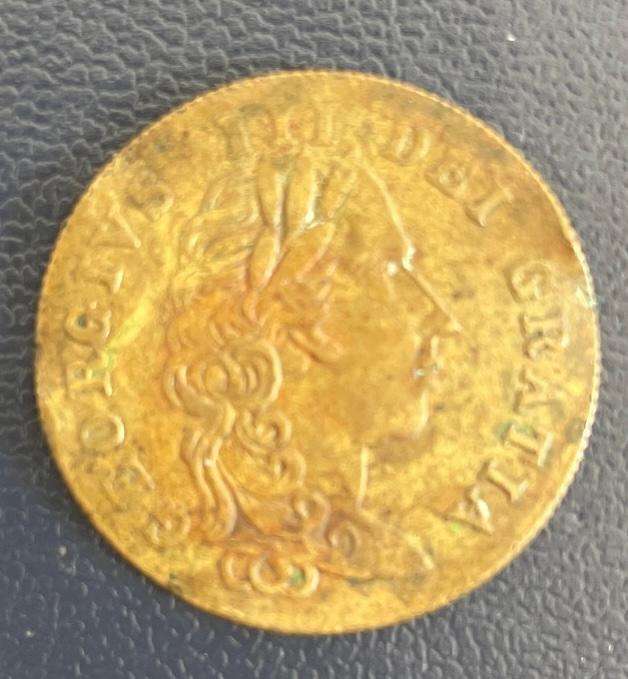 Brass George III Gaming Token 1797 - Half Guinea "The Good Old Days"