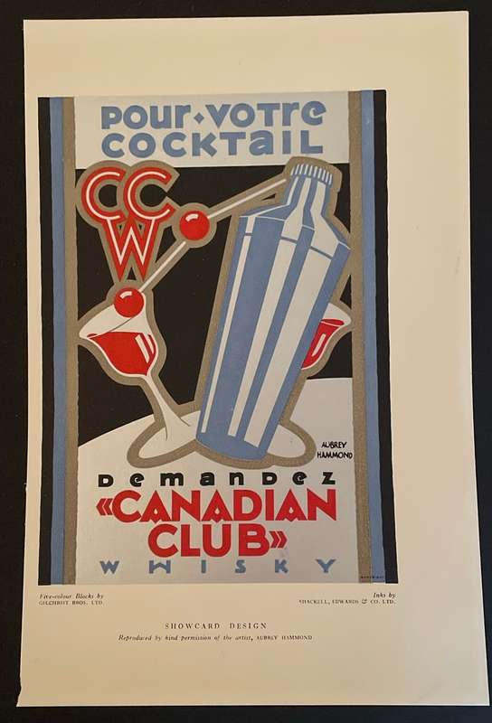 Vintage magazine art print - "Showcard Design" by Aubrey Hammond - Gilcrest Bros. Ltd