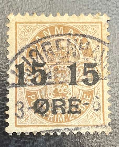 Denmark - 1904 - SG103 - 15 Ore on 24 Ore Brown.