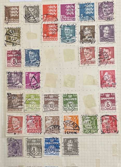 Denmark stamps on paper - used