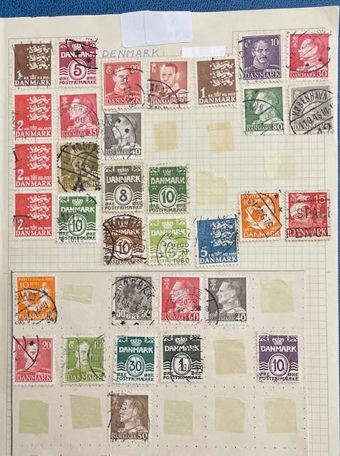 Denmark stamps on paper - used
