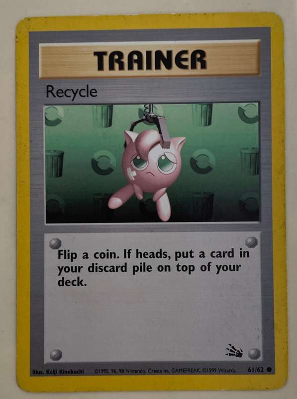 Pokemon TCG - Trainer -  RECYCLE - 1999 - 61/62 - MP