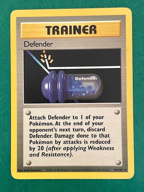 Pokemon TCG - Trainer -  DEFENDER - 1999 - 80/102 - LP