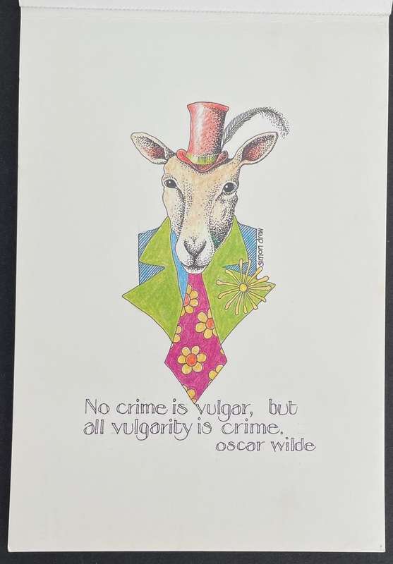 OSCAR WILDE POSTCARD BY SIMON DREW