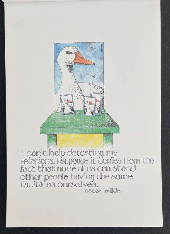OSCAR WILDE POSTCARD BY SIMON DREW
